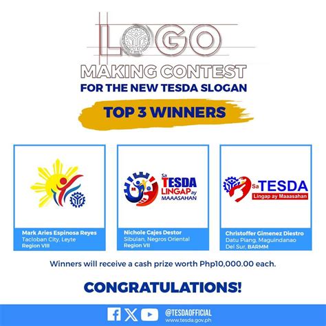 3 Artists Beat 1,673 Entries in TESDA Logo Making Contest, Win .